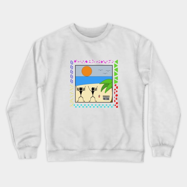 Retro Groovy Beach Crewneck Sweatshirt by ColiasCorp.